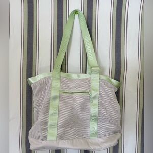 lululemon athletica Mesh Tote with Green Straps